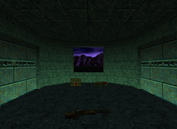 Doom 64 level image: First-person view (FPV)