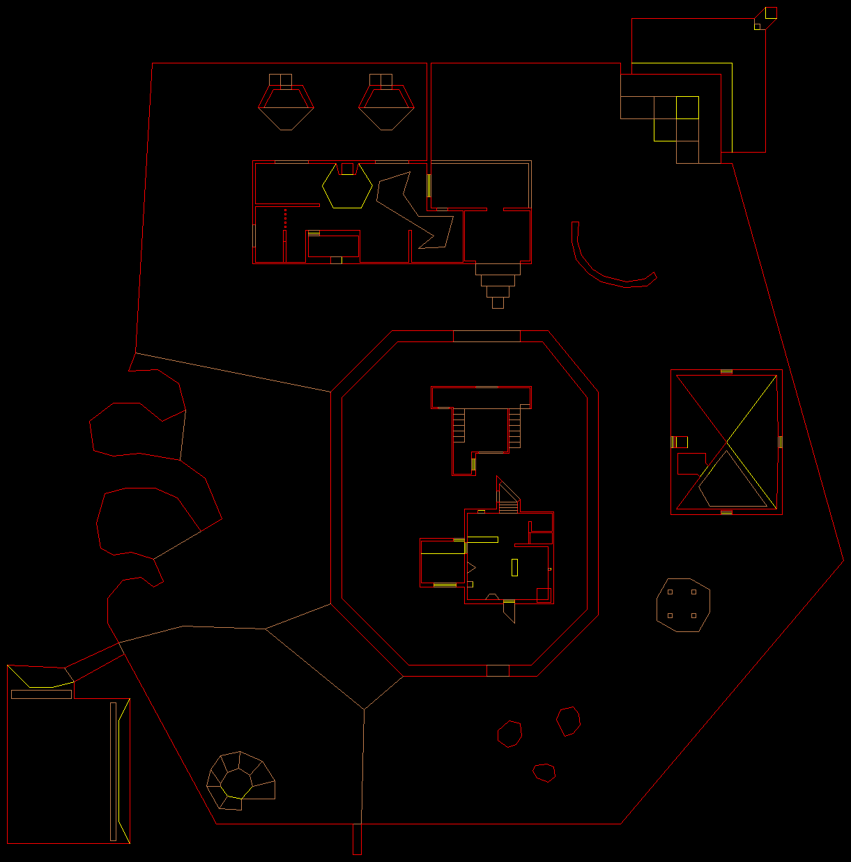 PlayStation Doom level 44, SUBURBS: Level map