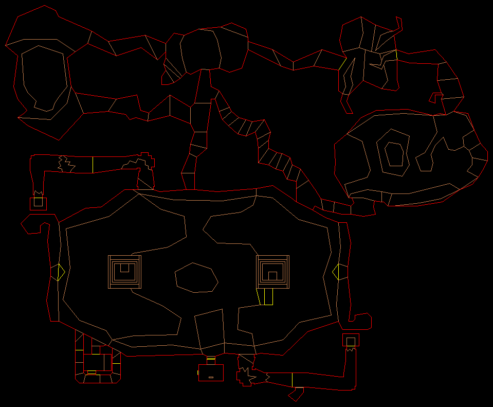 PlayStation Final Doom level 22, QUARRY: Level map