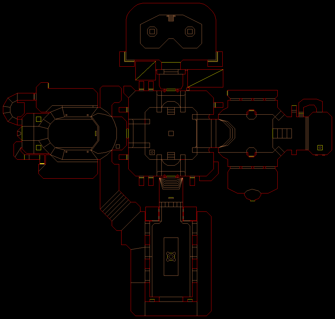 PlayStation Final Doom level 28, BARON'S LAIR: Level map